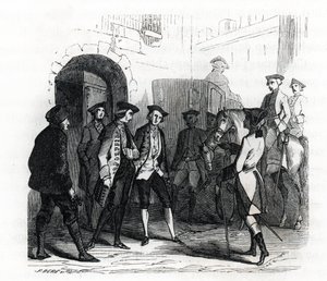バンセンヌの囚人たちは、1784年にバスティーユの牢獄に移された - （彫刻）1846年 作： French School