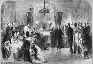 トルヴィルのシャレー・コルディエにあるアドルフ・ティエール（1797-1877）のサロン 作： French School