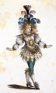 劇場の衣装を着た太陽王 sd.18世紀 作： French School