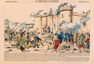 1789年7月14日のフランス革命中のバスティーユの占領、アグンタール、ポンタムッソン発行、1840年 作： French School