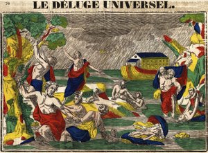 万能の洪水 エピナル・イメージ XIX世紀 作： French School