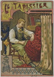 布張り職人、1900年頃 作： French School