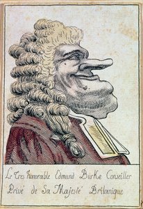 非常に名誉あるエドマンドバーク、陛下、イギリスの王、フランスの風刺画、c.1790の個人顧問