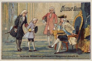 若いモーツァルトはジョセフ2世に贈られました 作： French School