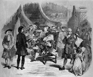 演劇的表現。"アルフレッド・ド・ヴィニー（1797-1863）の「チャタートン」（第3幕、第6場）、パリのコメディ・フランセーズで上演された。 作： French School