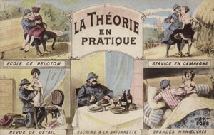 理論と実践、ロマンスとソルジャー（カラーリトグラフ 作： French School