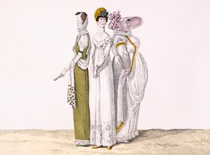 3つのパリスグレース、ルボンジャンルのプレート16、c.1810（カラー彫刻） 作： French School