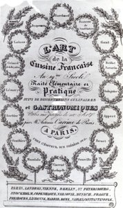 LArt de la Cuisine Francaise vol。のタイトルページ。アントニン・カレメによるIII、1834年発行（印刷された紙） 作： French School