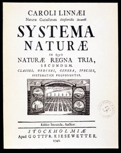 タイトルページ「Systema naturae」リンネ作 作： French School