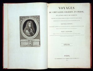 タイトルページとフロントピースの肖像画、1811年のシュヴァリエシャルダンアンペルスの航海 作： French School