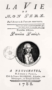 「LaViede Mon Pere」のタイトルページ、1788年 作： French School