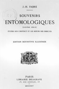 1924年に出版されたJean-Henri Fabre（1823-1915）による昆虫学的お土産のタイトルページ（印刷） 作： French School