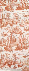 トワル・ド・ジュイ、1790年7月14日、シャン・ド・マルスでのフェスティバル・オブ・フェデレーションのイラスト（綿プリント） 作： French School