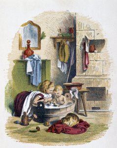 子供の遊び「シュニック、シュナク、小さなもののための些細なこと」の中のトイレット。New York, The broad way Ludgate n.d. c. 1890. 作： French School