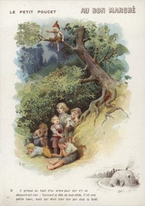 木に座っているトム・サム 作： French School