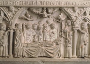 司教ラドゥルフの墓（d.1266）、石棺からの行列とRadulphesの魂の天国への連れ去りを描いた詳細（171276も参照）