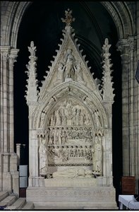 ダゴベール1世の墓（605-39）フランク王、アドルフヴィクトジェフリー=デショーム（1816-92）が1862年に復元、1263年頃 作： French School