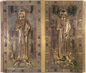 フランスのジャン（1234-50）とブランシュ（1234-50）の墓、ルイ9世（1214-70）の子供、プロヴァンスのマルグリット（金とエナメル） 作： French School