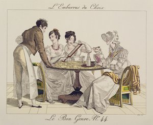 あまりにも多くの選択肢、ルボンジャンル、1827年のプレート44 作： French School