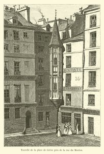 ムートン通り近くのグレーブ広場の砲塔 作： French School