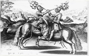 アンリ4世（1553-1610）とアントワーヌドプルビネル（1555-1620）の間のトーナメントシーン 作： French School