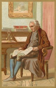 ジェームズワットの肖像画を描いたトレードカード 作： French School