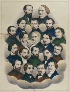 1848年5月15日のパリでのデモのフランス共和党の首謀者のブールジュでの裁判 作： French School