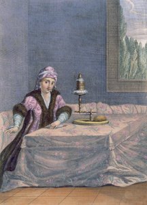 トルコの女性の紡績糸、1708年頃 作： French School