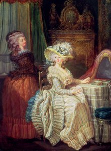 ドレッサーで2人の女性 作： French School