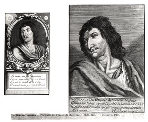 ザカリーハインス（1611-69）の右側のサビニエンシラノデベルジュラック（1619-55）の2つの肖像画 作： French School