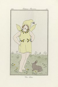 1914年『Costumes Parisien』より「Un Lutin」（カラーリトグラフ）