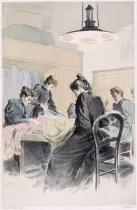 Un atelier de couture - オクターブ・ユザンヌの "Nos contemporains "にて 作： French School