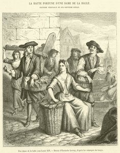 ルイ14世時代の市場の女性（エングレービング 作： French School