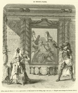 1771年に上演されたマルモンテルとグレトリーのオペラ・バレエ「ゼミールとアゾール」の一場面（エングレーヴィング 作： French School