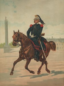 馬に乗った正体不明のフランス兵 作： French School