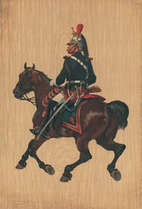 馬に乗った正体不明の兵士 作： French School