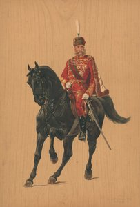 馬に乗った正体不明の兵士 作： French School