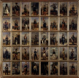 第1帝政期・第2帝政期の制服 木の上の絵画 19世紀後半 作： French School