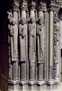 不明な人物、ソロモン王、シバの女王とダビデ王、ロイヤルポータルの人物、1140-55 作： French School