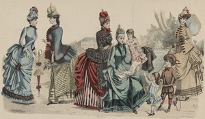 無題、1885年（手彩色の彫刻） 作： French School