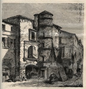 Uzes - le vieux chateau -Gard - France - "PATRIE" の刻印 - DESCRIPTION PECTUREQUIREQUE DE LA FRANCE EN 6 VOLUES BY LUCIEN HUARD - 19世紀末 作： French School