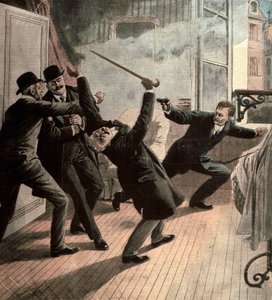 様々な事実：アナーキスト、ジュール・ボノ、ボノ・バンドのリーダー、ルイ・ジュアンを殺害 1912年（彫像） 作： French School