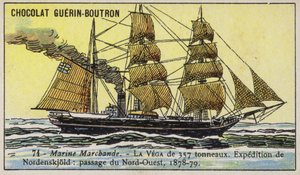 アドルフ・エリック・ノルデンスキオルドの北西航路探検に使用された船「ベガ 作： French School