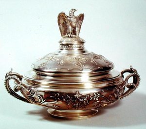 ベジタブルディッシュ、サービスナポレオンIII、1855年（銀の金箔）