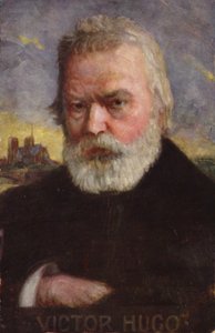 ヴィクトル・ユーゴー（1802-1885）フランスの詩人、小説家、劇作家（カラーリトグラフ）