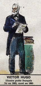 ヴィクトル・ユーゴー（1802-1885）、フランスの作家。Galeriede Kings and Queens of France and illustrious characters from 1643 to 1895」では、エピナルのイメージ。 作： French School