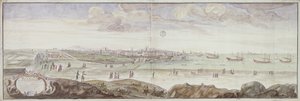 診療所の側からの眺め、マルセイユ、1698 作： French School