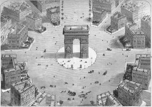 建築家M.Wibailleが描いたパリのエトワール広場の風景。 作： French School
