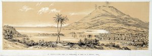 地震前のポワント・ア・ピートル（Pointe-a-Pitre）の眺め。1843年のエングレーヴィング。シャルトル、美術博物館 作： French School