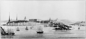 1841年のストックホルムの眺め 作： French School